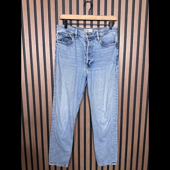 RE/DONE x Original Jeans 29 Womens Blue Button Fly Made in USA Denim Straight - Picture 1 of 10